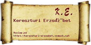 Kereszturi Erzsébet névjegykártya