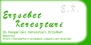 erzsebet kereszturi business card
